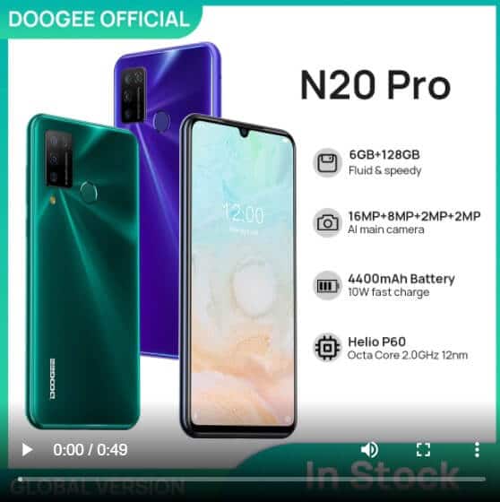Купить смартфон DOOGEE N20 PRO на АлиЭкспресс