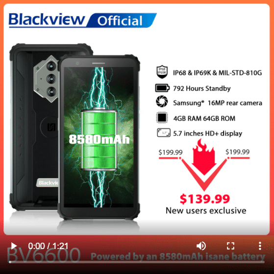 Купить смартфон Blackview BV 6600 на АлиЭкспресс
