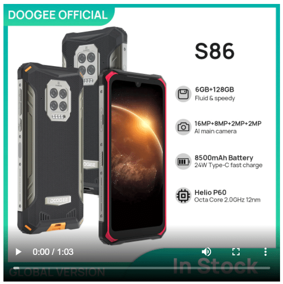 Купить смартфон DOOGEE S86 на АлиЭкспресс